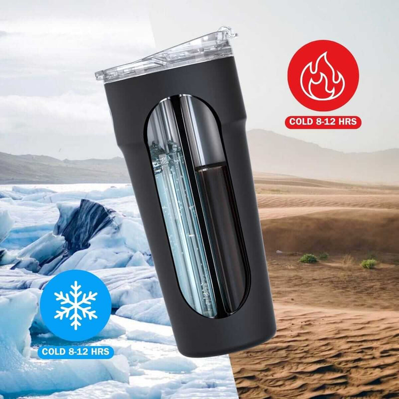 Splitflask® - Dual-chamber Vacuum Insulated Tumbler & Water Bottle Mug
