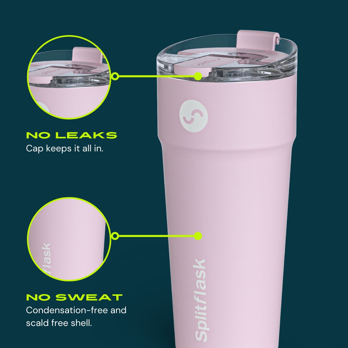 splitflask 2 drink tumbler with callout