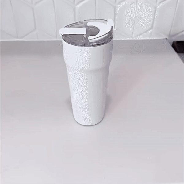 gif image of hand reaching for a Splitflask and opening the lids.