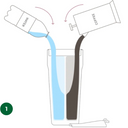 two drinks being poured into an illustration of Splitflask