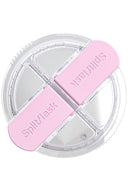 Splitflask 2 drink tumbler lid with 2 straws - pink