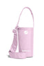 Splitflask 2 drink tumbler lid with straw - pink sling bag