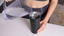 Lady pouring cold water into the cold side of a two sided tumbler called Splitflask